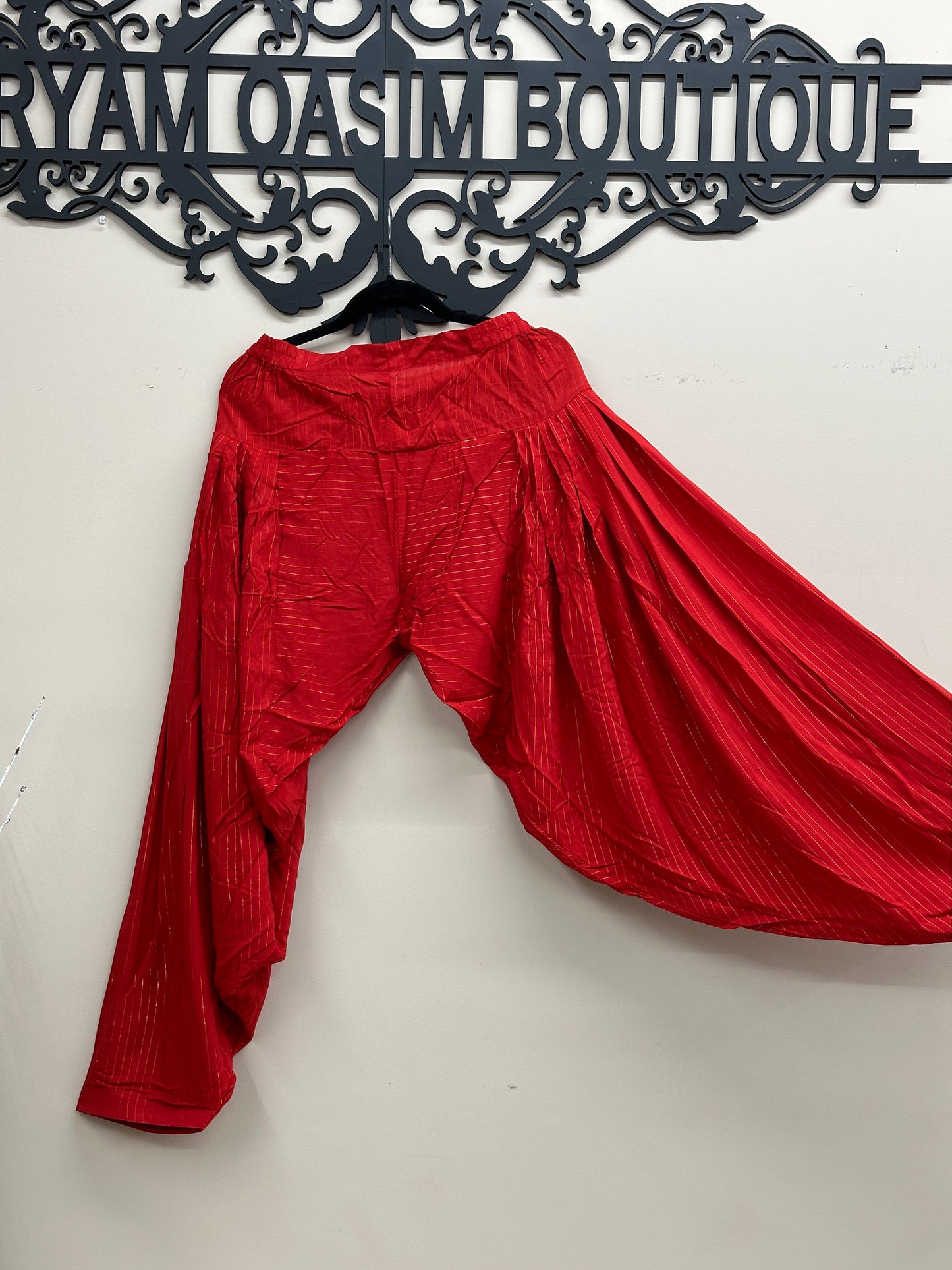 2PC Red Lilen Shalwar Outfit M-XL
