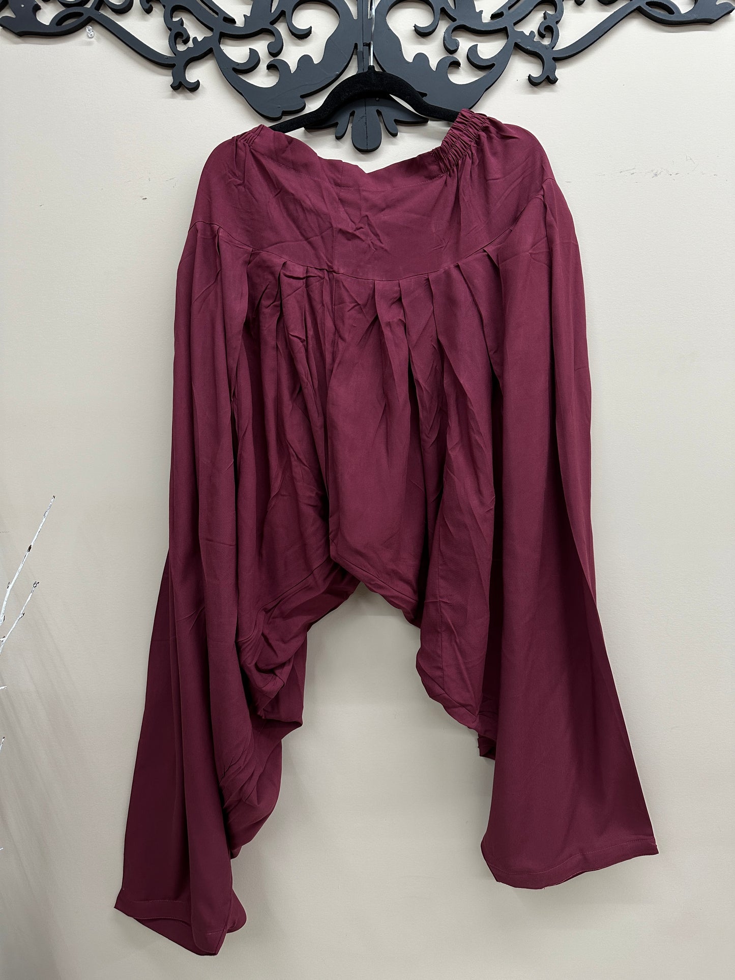 2PC Maroon Lilen Shalwar Outfit L-XL