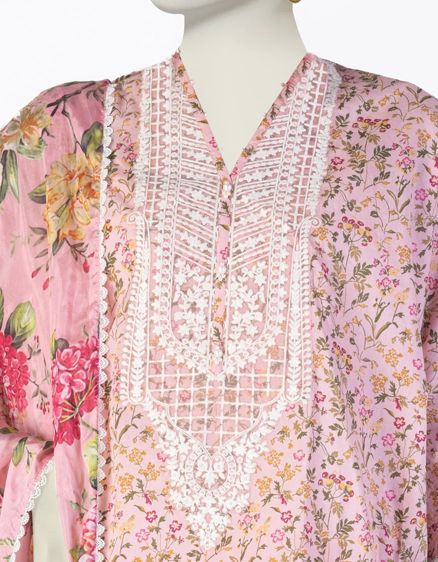 J. Lawn Embroidered 3 Piece Stitched Suit