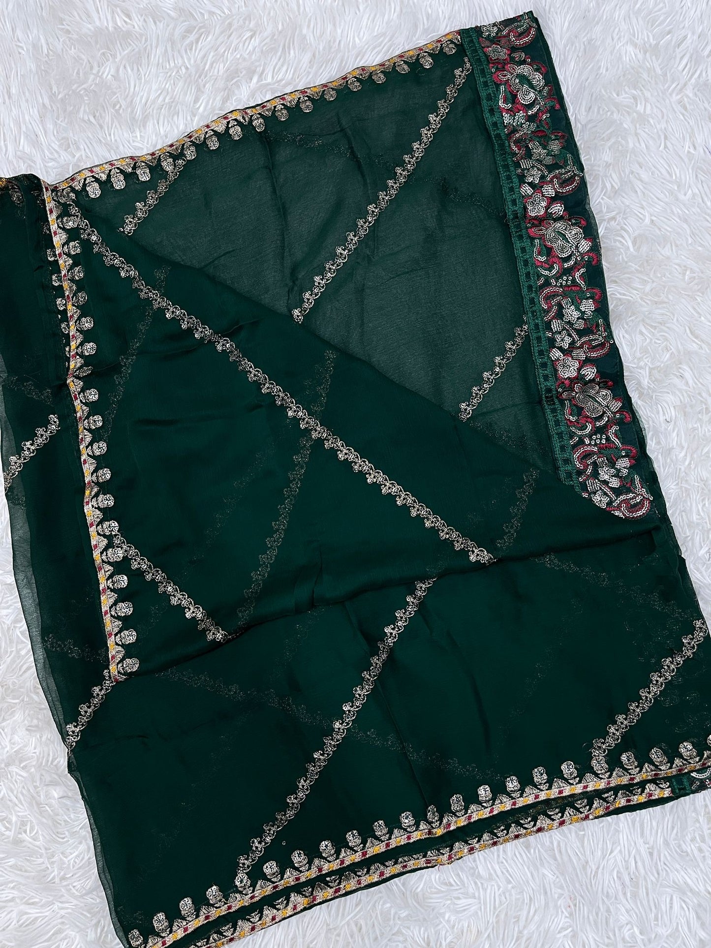 Chiffon Embroidered Long Dress