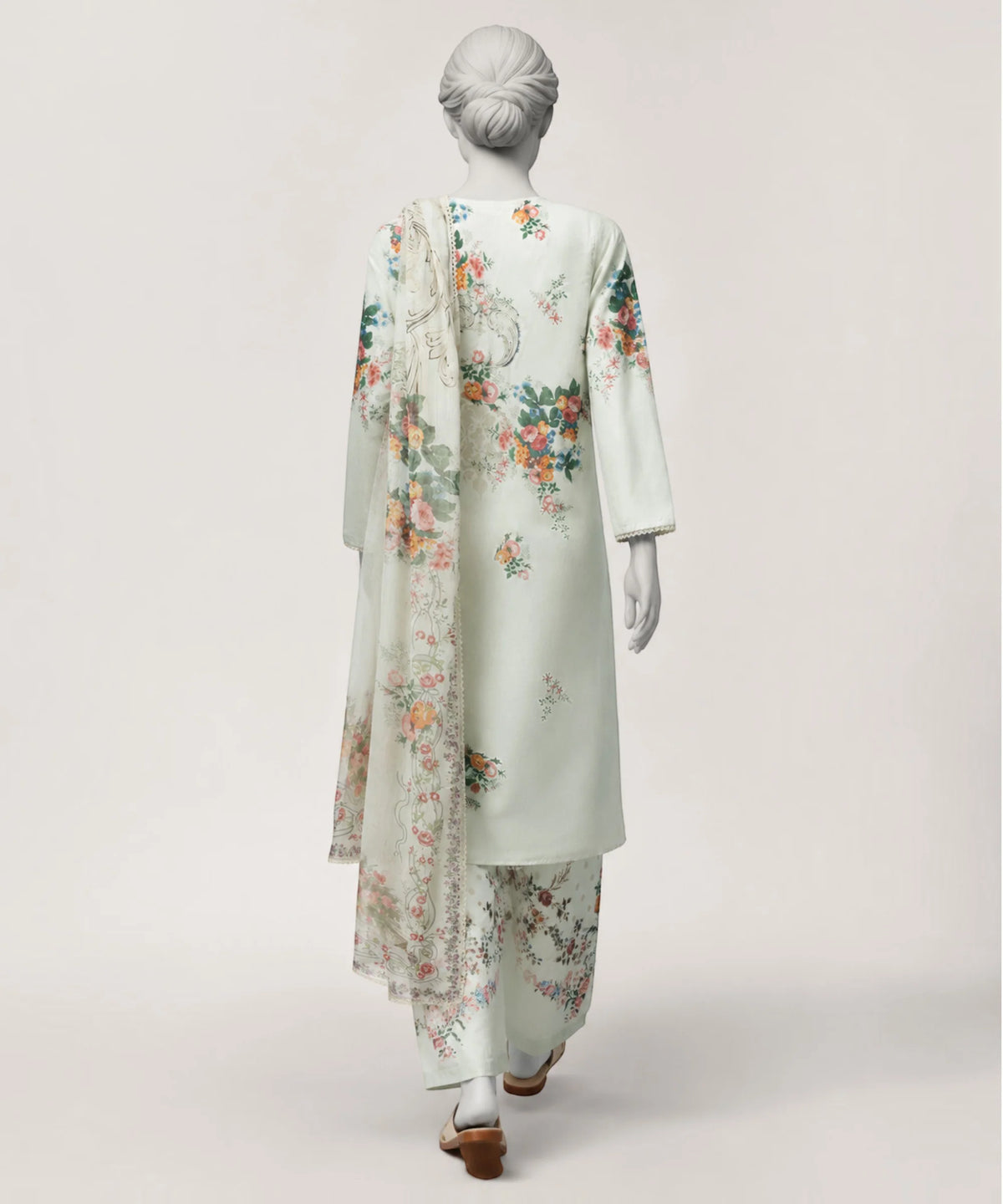 J. Grey Lawn Digital Printed 3-Piece Stitched Suit with Azaar
