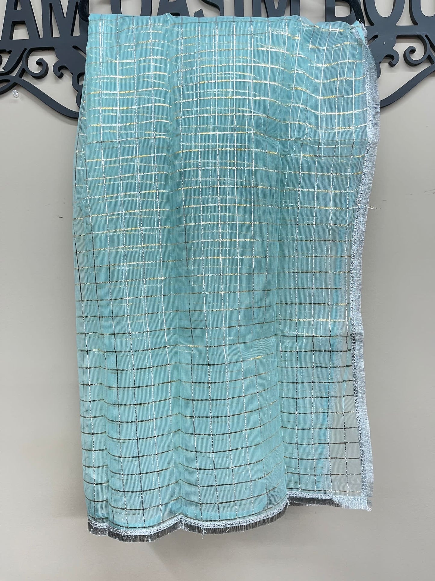 Masoori Silk Gharara Outfit 3PC Ice Blue