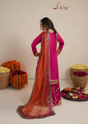 Fuchsia Raw Silk Sharara Suit – Zarqun Pakistani Formal Wear Canada