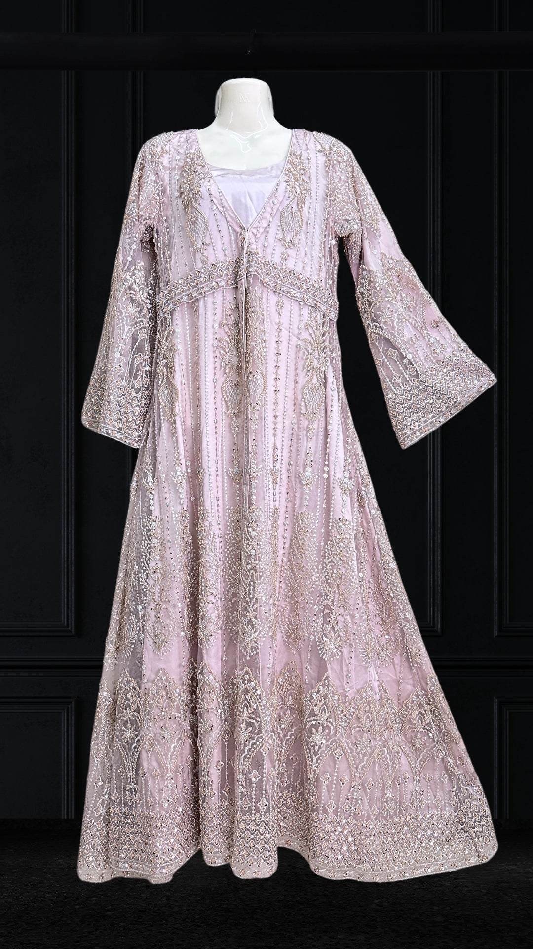 Stunning 4PC Maxi Coat Style Dress