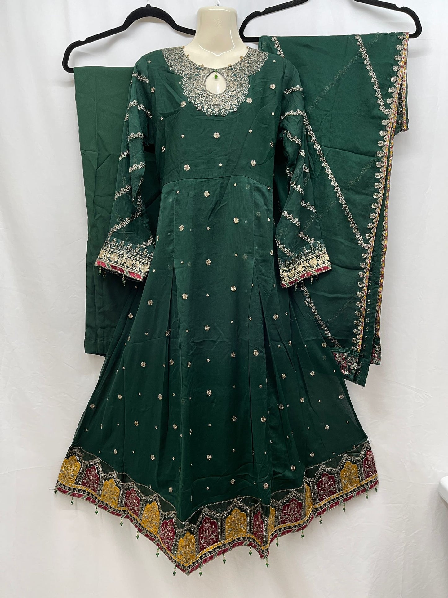 Chiffon Embroidered Long Dress