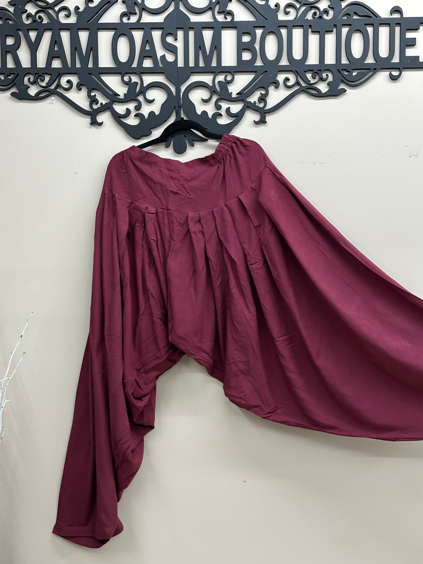 2PC Maroon Lilen Shalwar Outfit L-XL