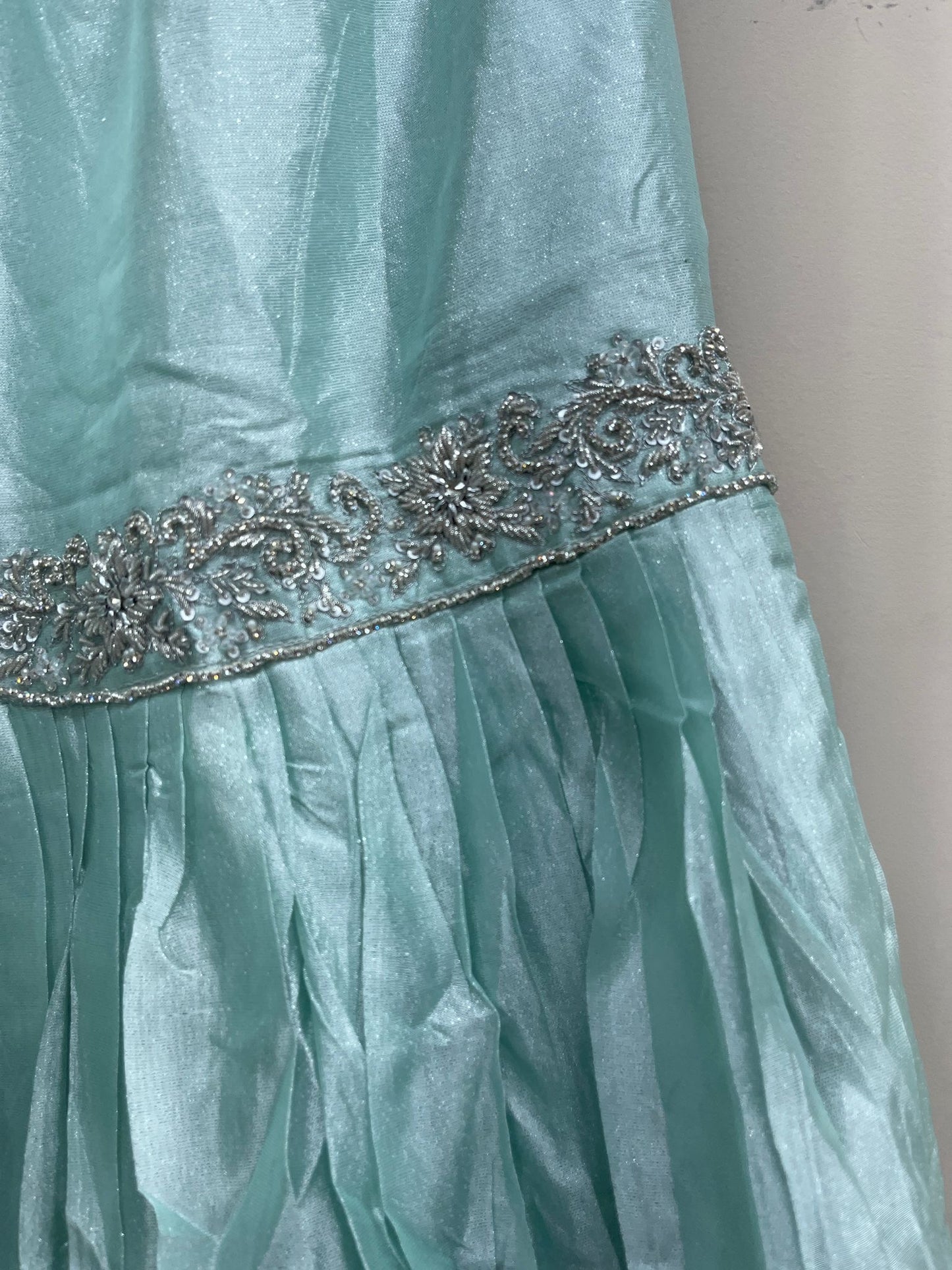 Masoori Silk Gharara Outfit 3PC Ice Blue