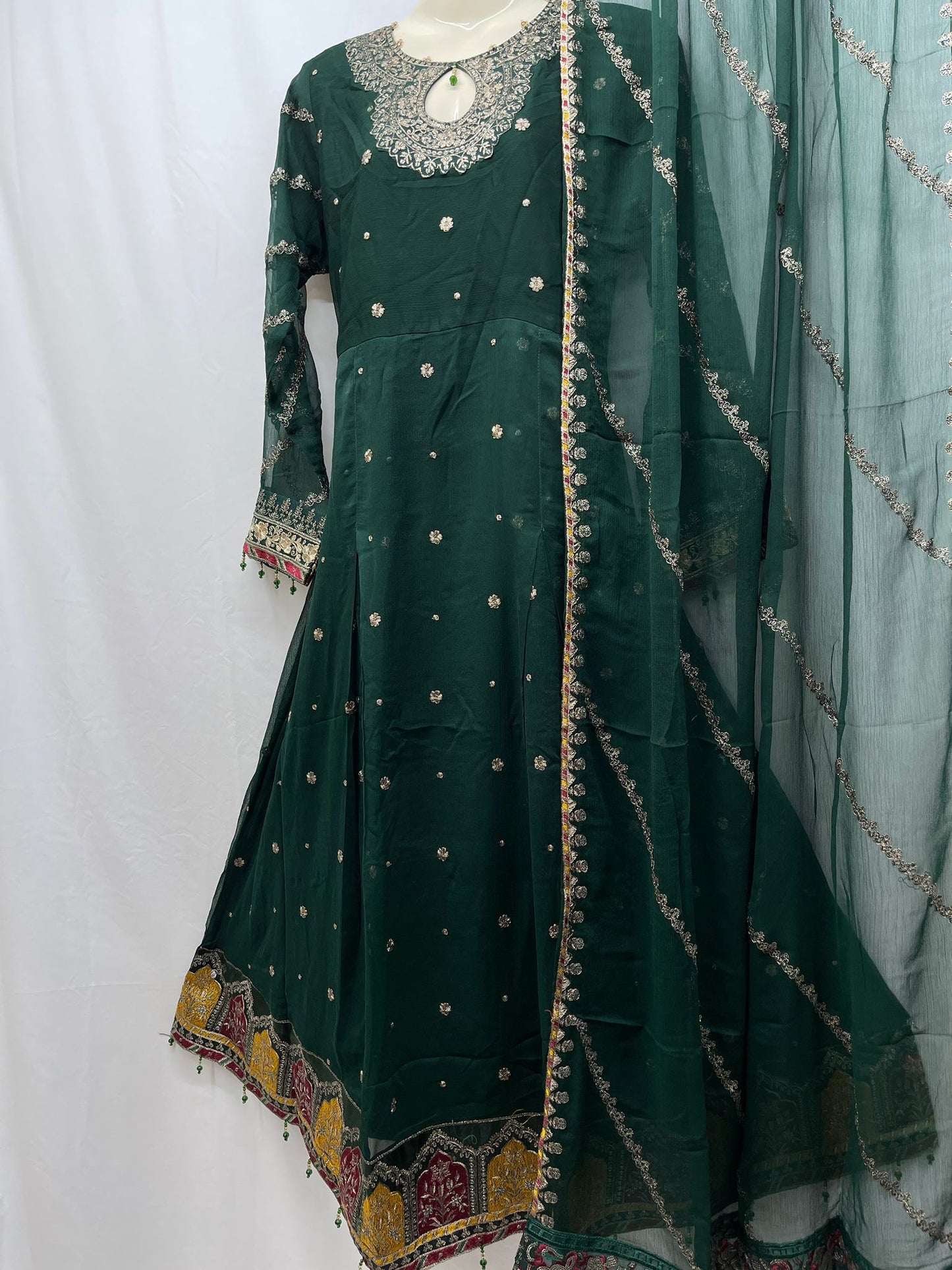 Chiffon Embroidered Long Dress