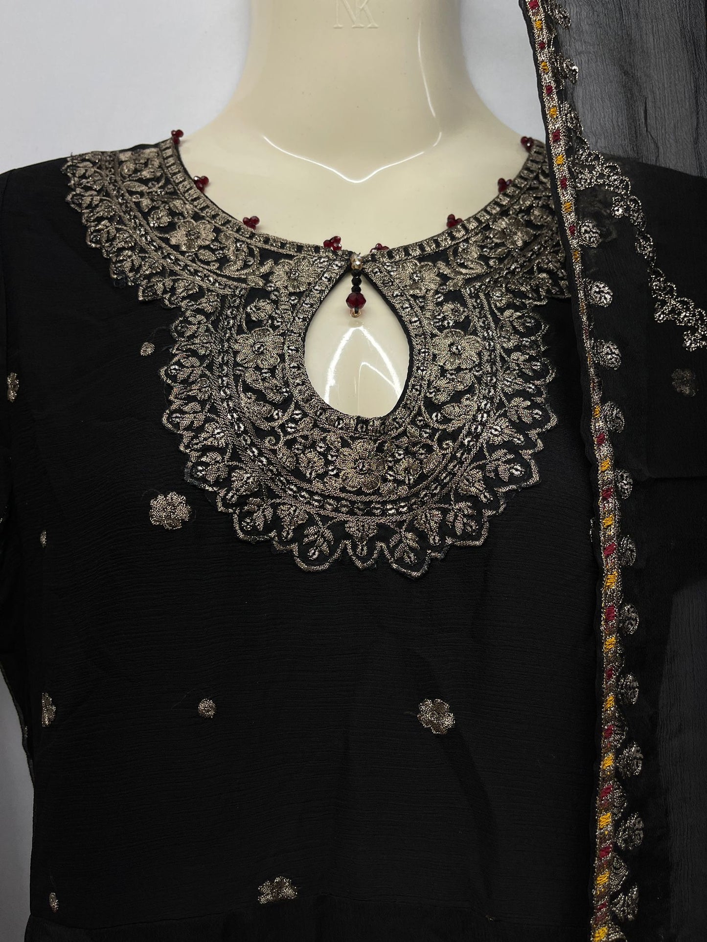 Chiffon Embroidered Long Dress