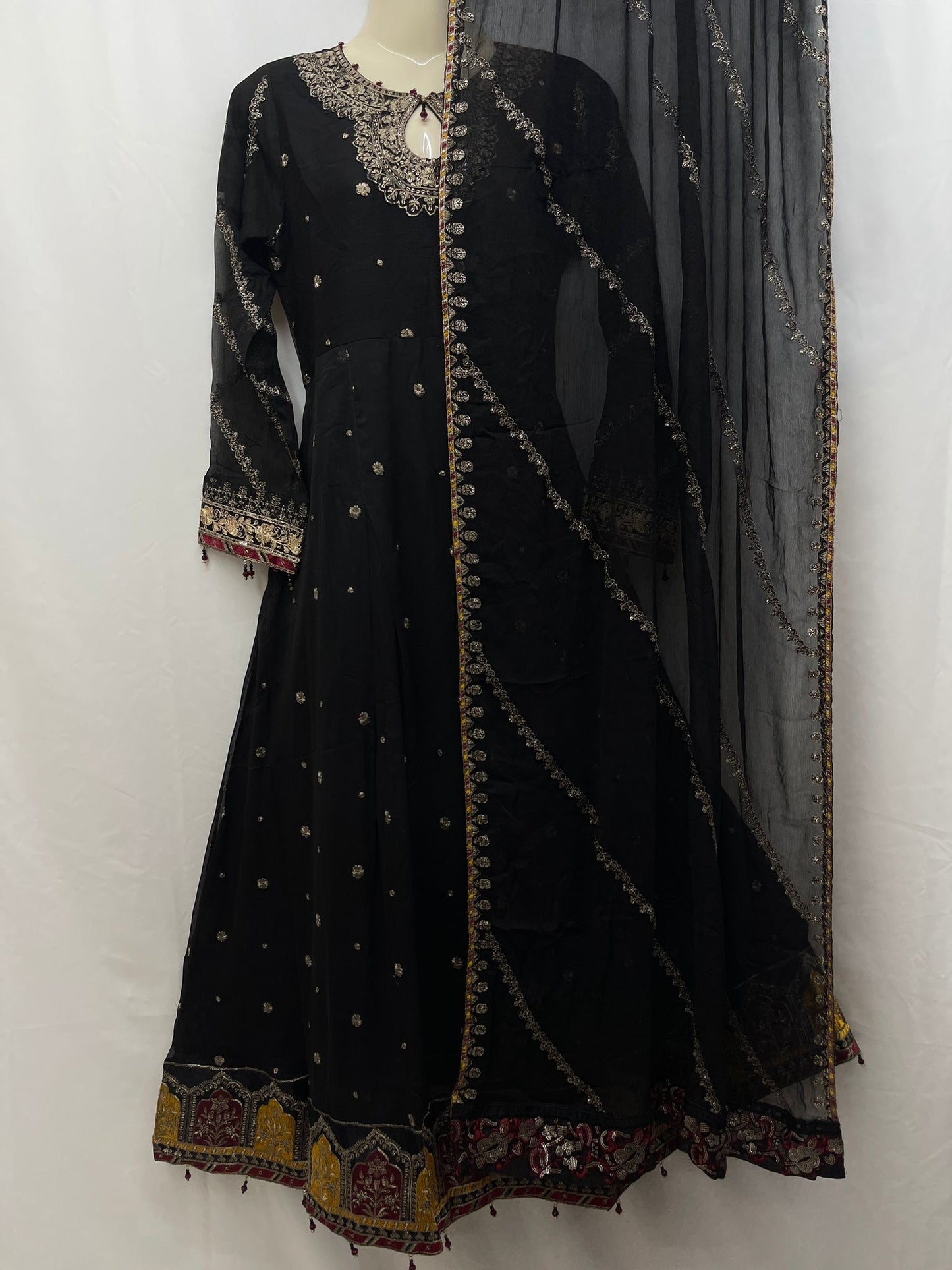 Chiffon Embroidered Long Dress