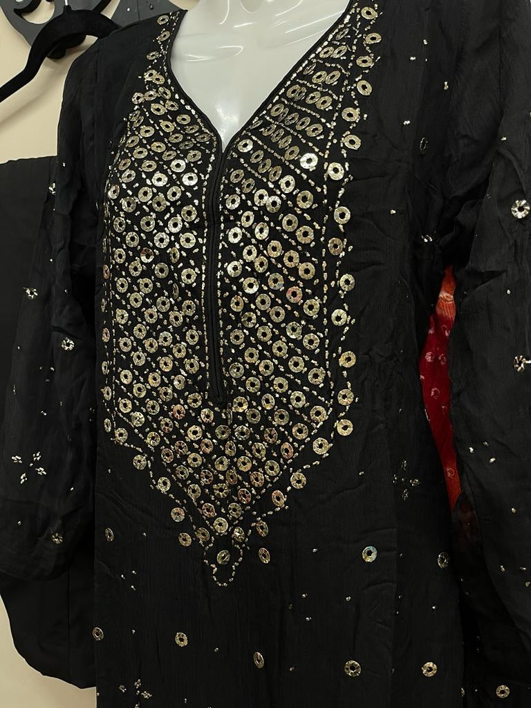 3PC MUKESH OUTFIT CHIFFON