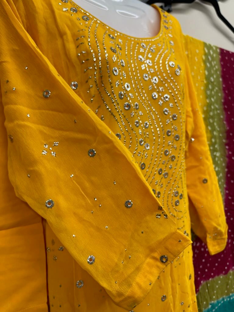 3PC MUKESH OUTFIT CHIFFON
