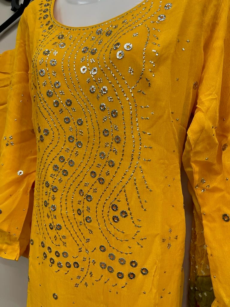 3PC MUKESH OUTFIT CHIFFON