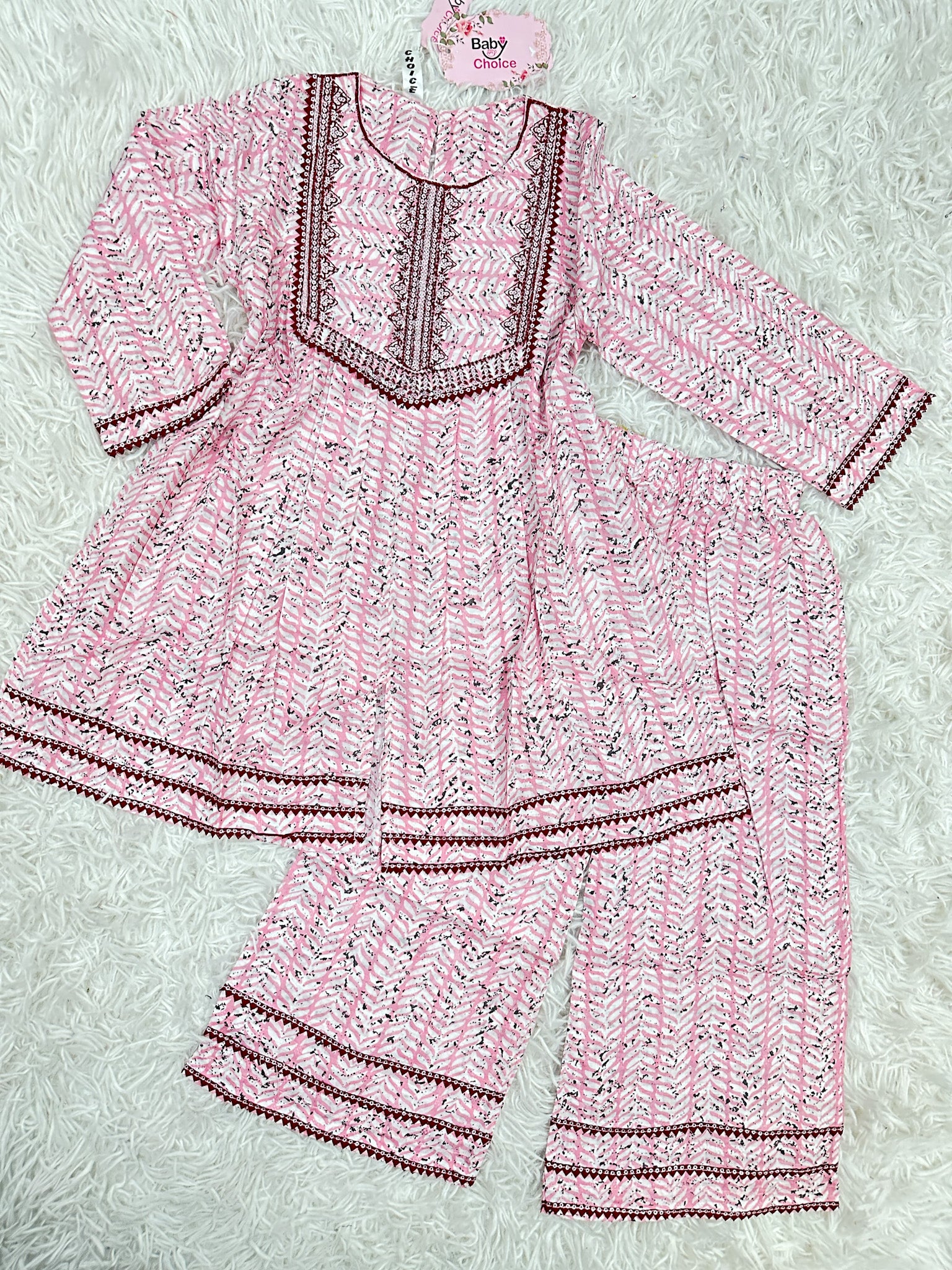 Baby Choice Soft Cotton Printed Palazzo Style Dress