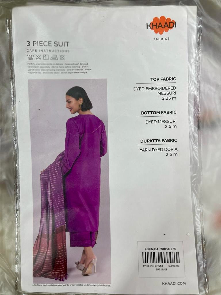 3pcs Khaadi Suit