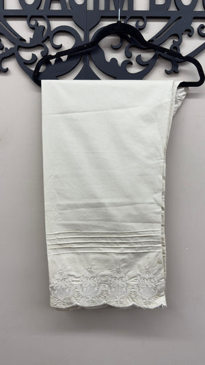 Off-white South Asian women's cotton trousers