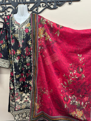 Pakistani cotton suit 3 piece