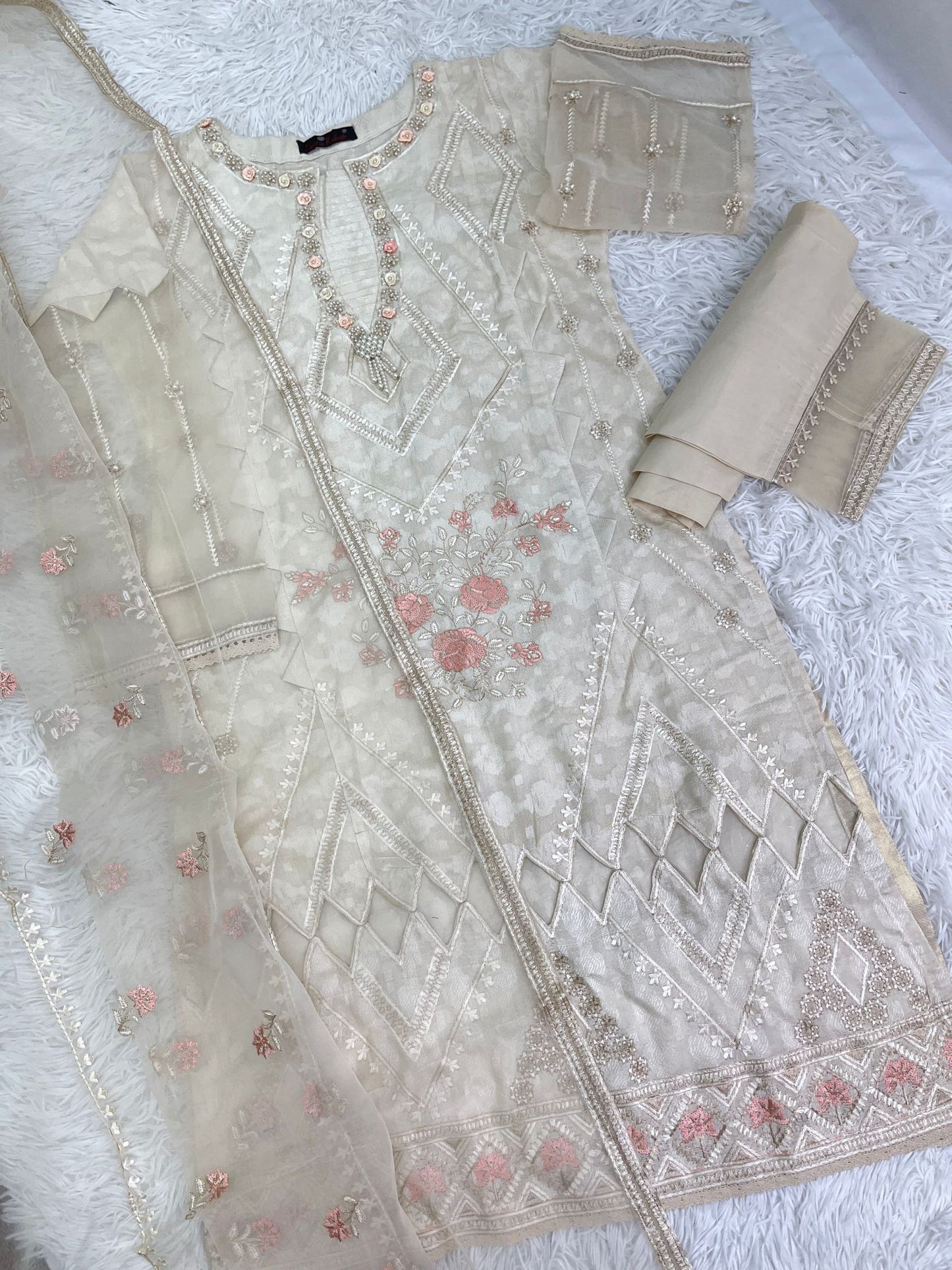 Zahra Rubab Cotton Jacquard 3PC Outfit S-L