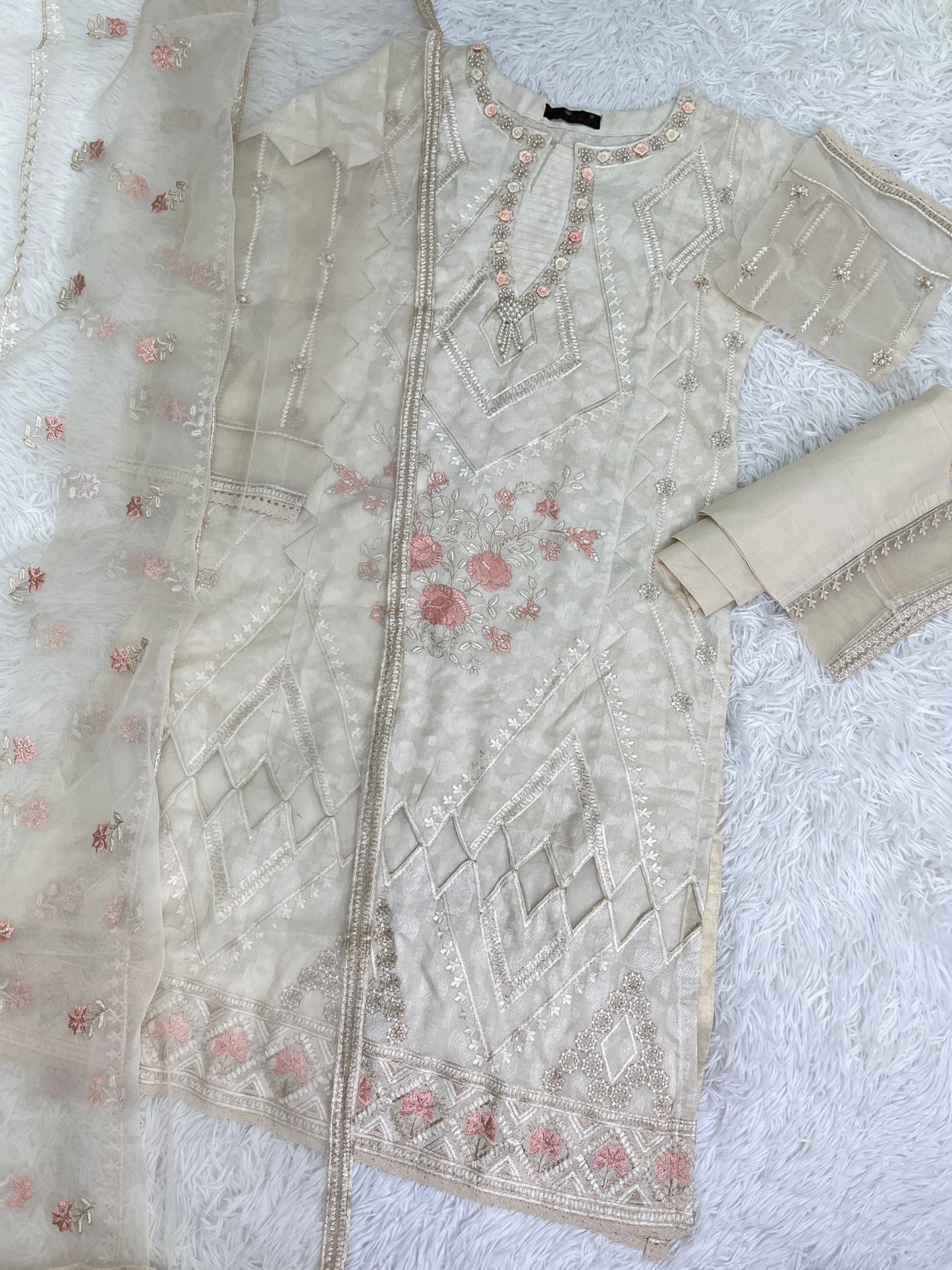 Zahra Rubab Cotton Jacquard 3PC Outfit S-L