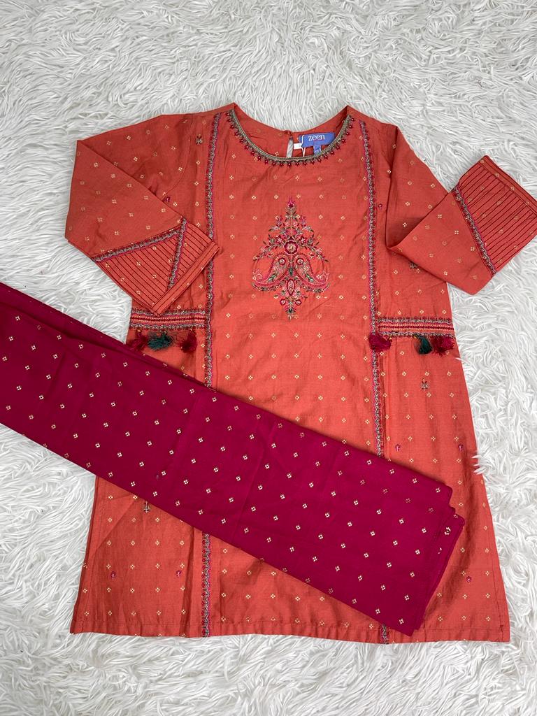 2PC Cotton Outfit for Girls Ages 5-8
