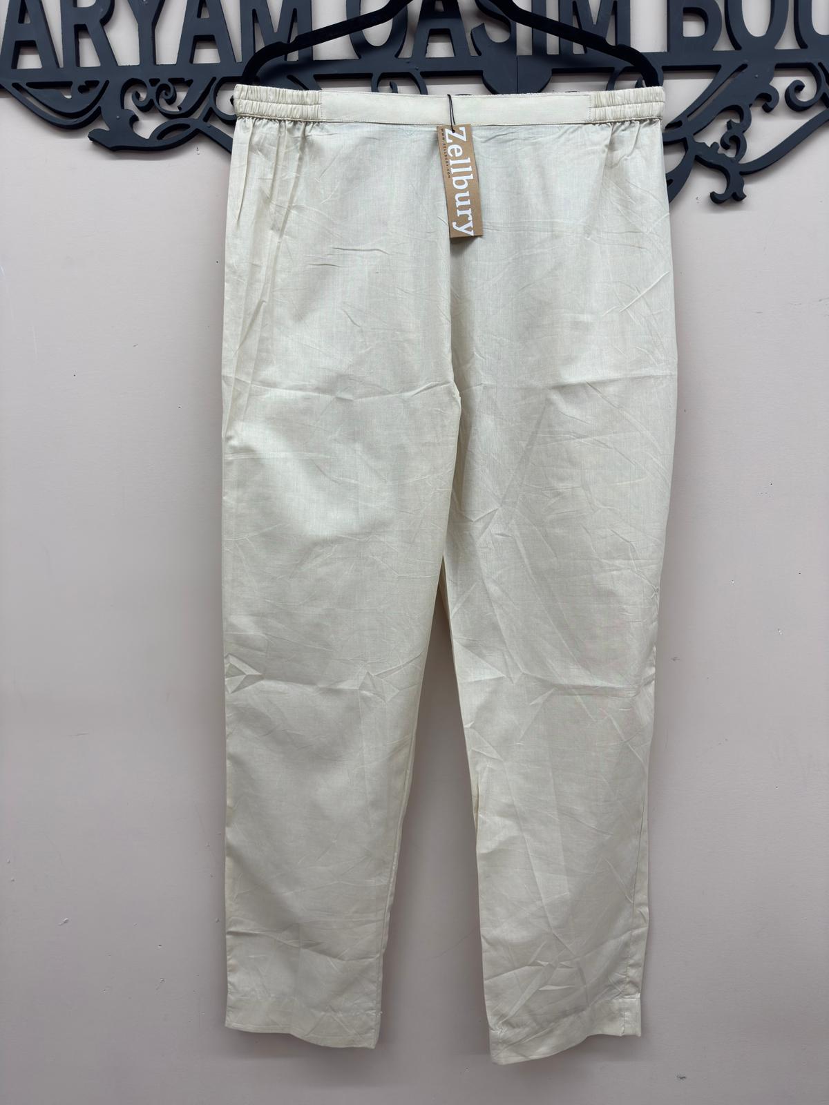 Original Zellbury Slim Fit Cotton Trousers
