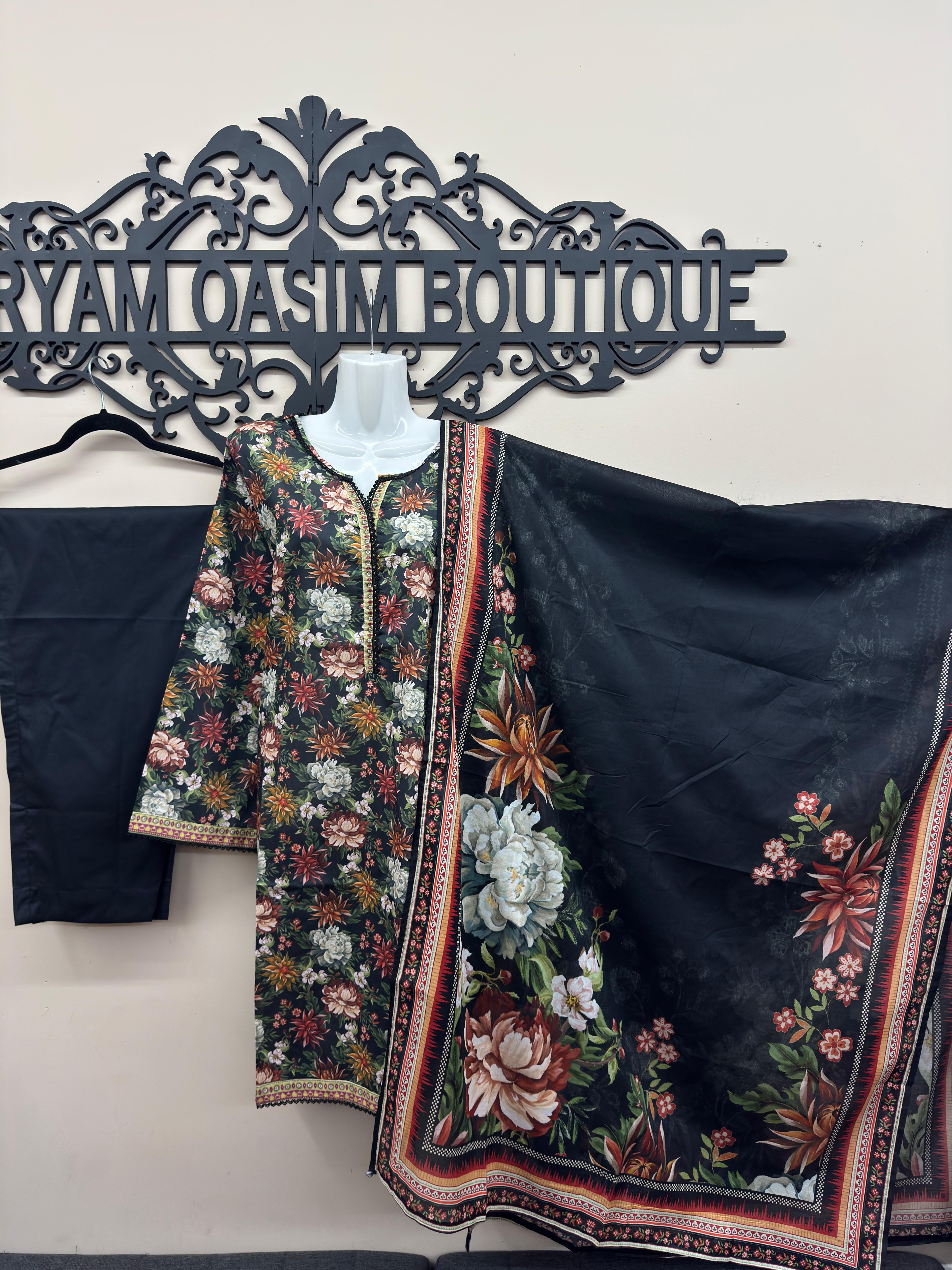 3 pcs Original Bin Saeed Lawn Dress