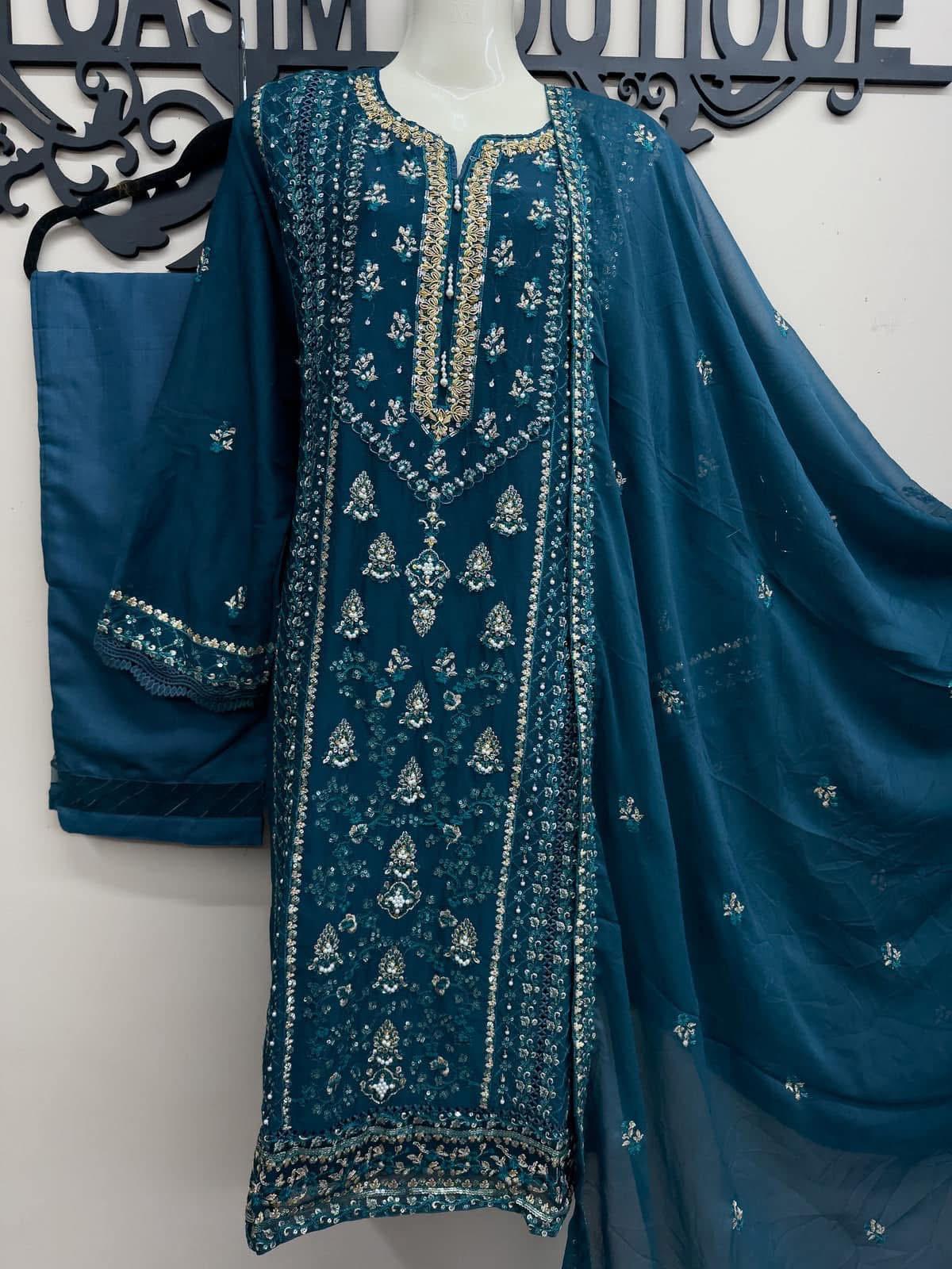 Agha Noor Inspired 3-Piece Festive Outfit