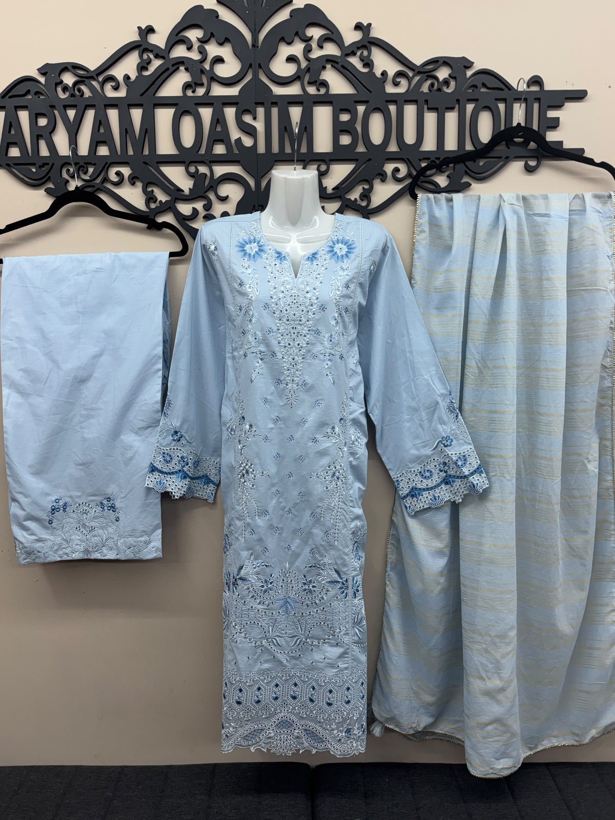 J. Chikankari Embroidered Cotton Lawn 3PC Suit