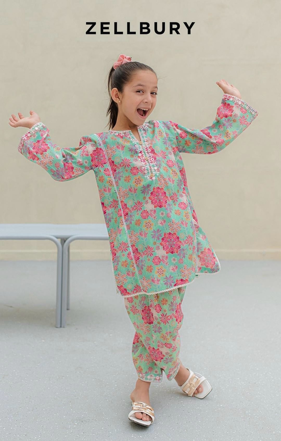 Zellbury - 2 Pcs Cotton Lawn Girls Suit