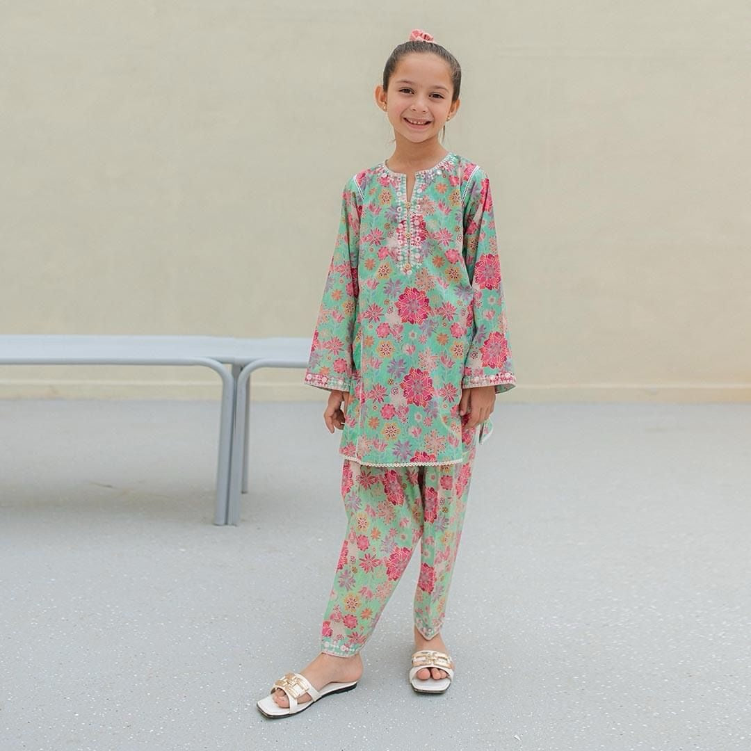 Zellbury - 2 Pcs Cotton Lawn Girls Suit