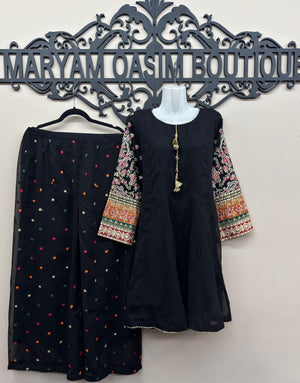 Pakistani formal dress black