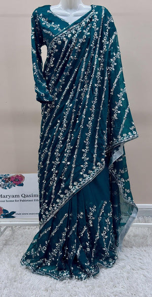 blue saree