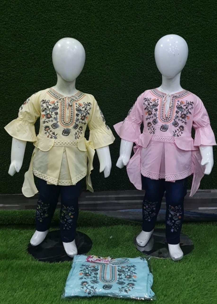 Cotton Embroidered Dress 1-7yrs