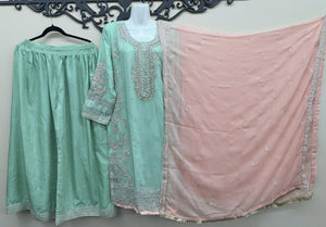 embroidered chiffon formal outfit