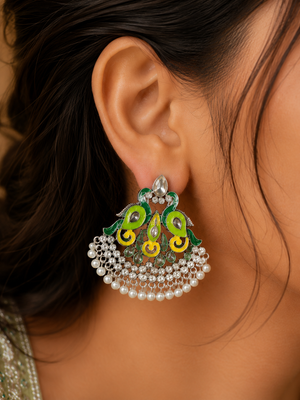 green chandbali earrings Canada
Pakistani pearl earrings
Pakistani festive jewelry