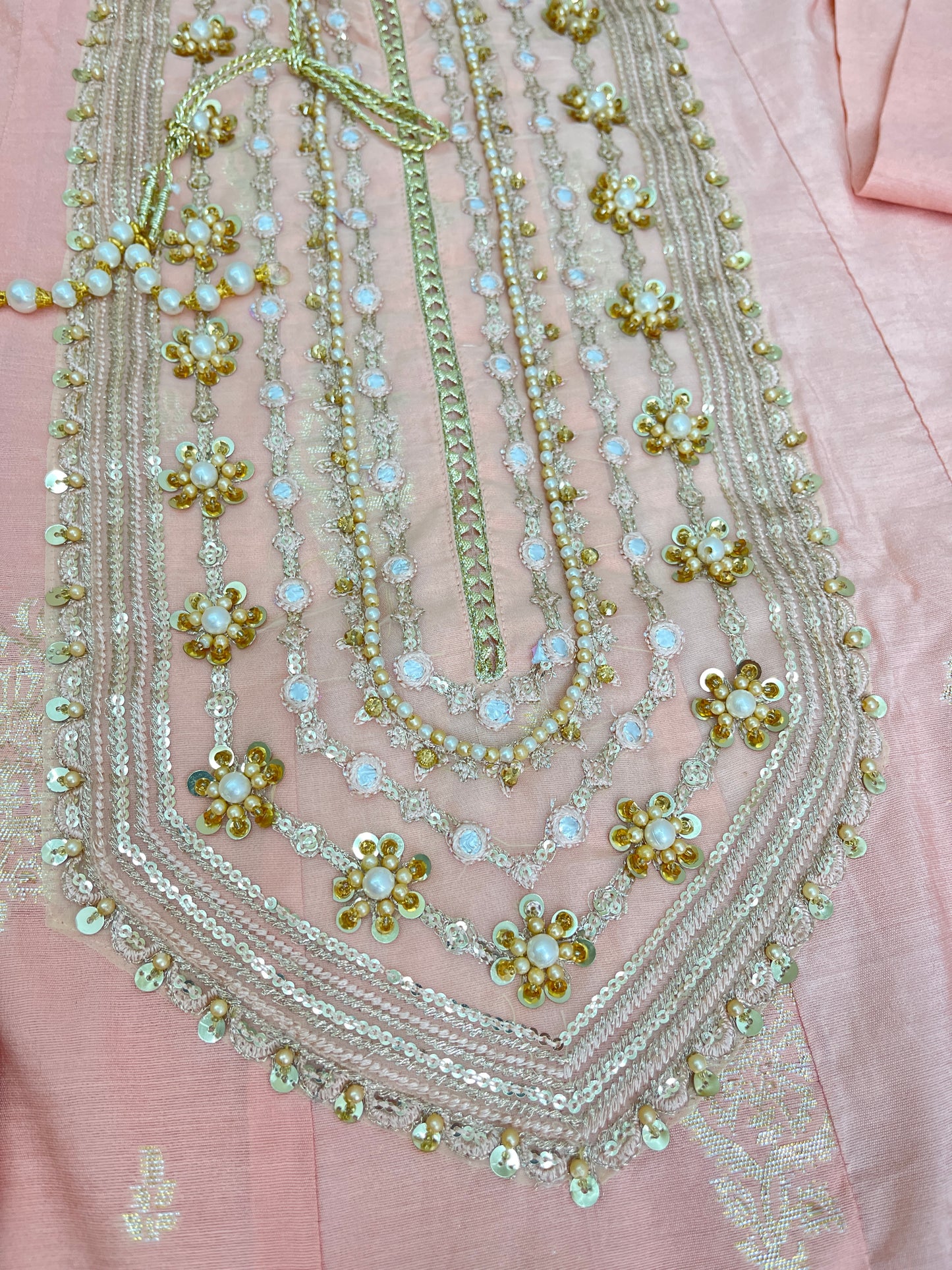 Cotton Long Pink Maxi Dress 3PC