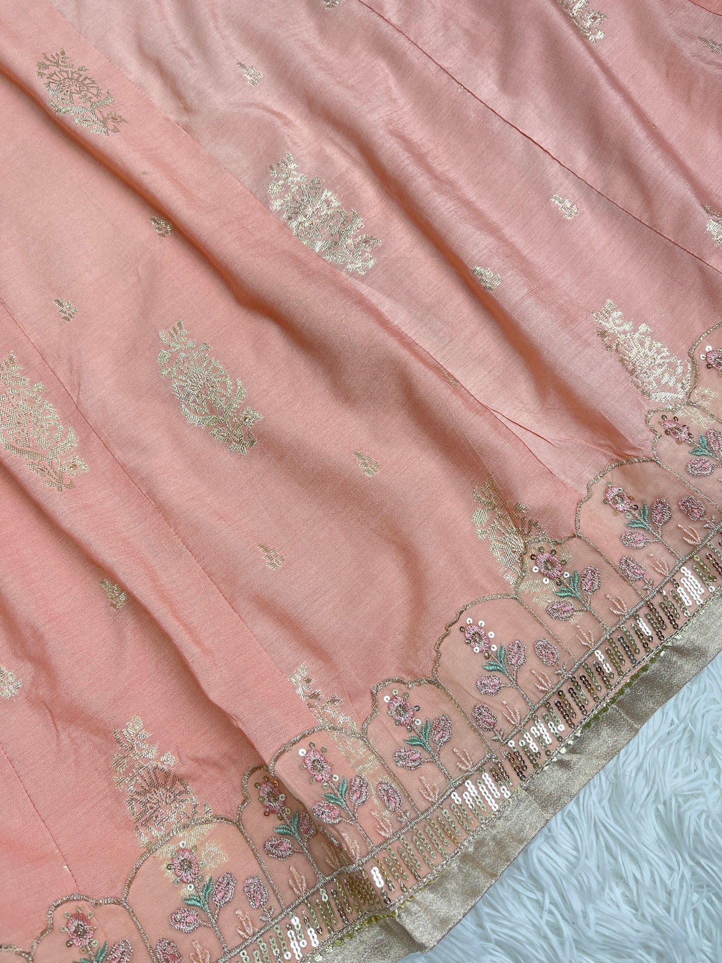 Cotton Long Pink Maxi Dress 3PC