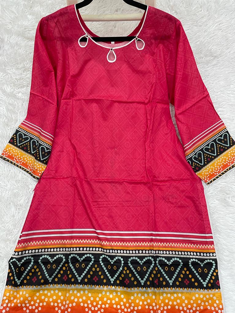 2Pcs Soft Lawn Chunri Print Outfit XL
