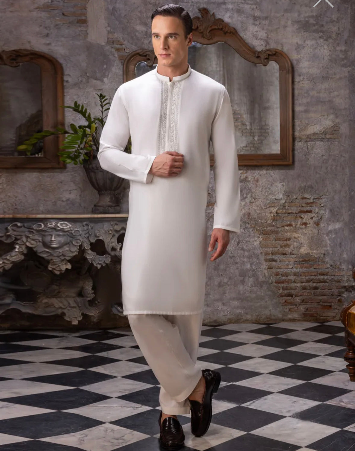 J. Men's Formal Shalwar Kameez Large
