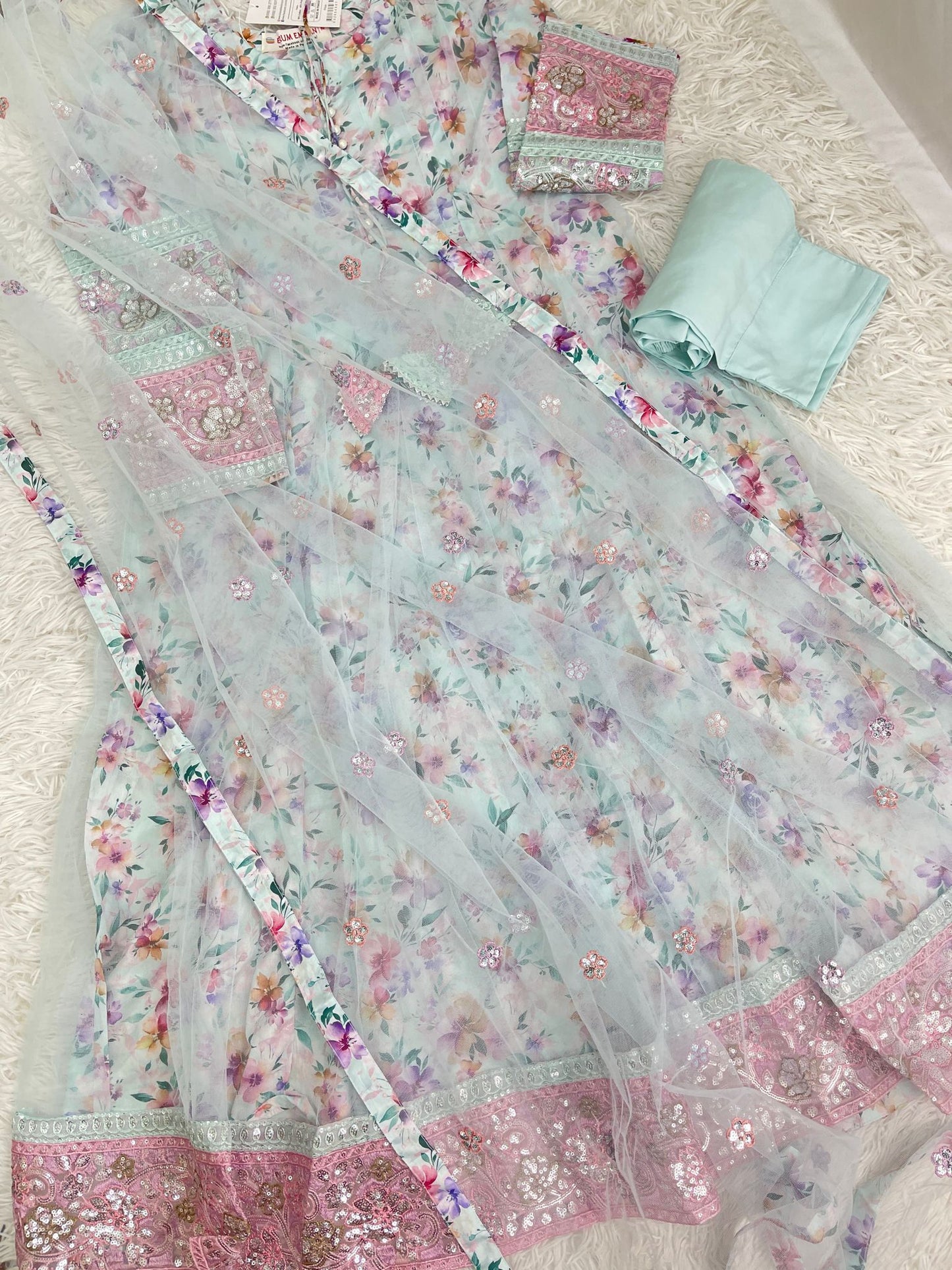 3PCS Floral net Maxi Dress (Mommy and Me)