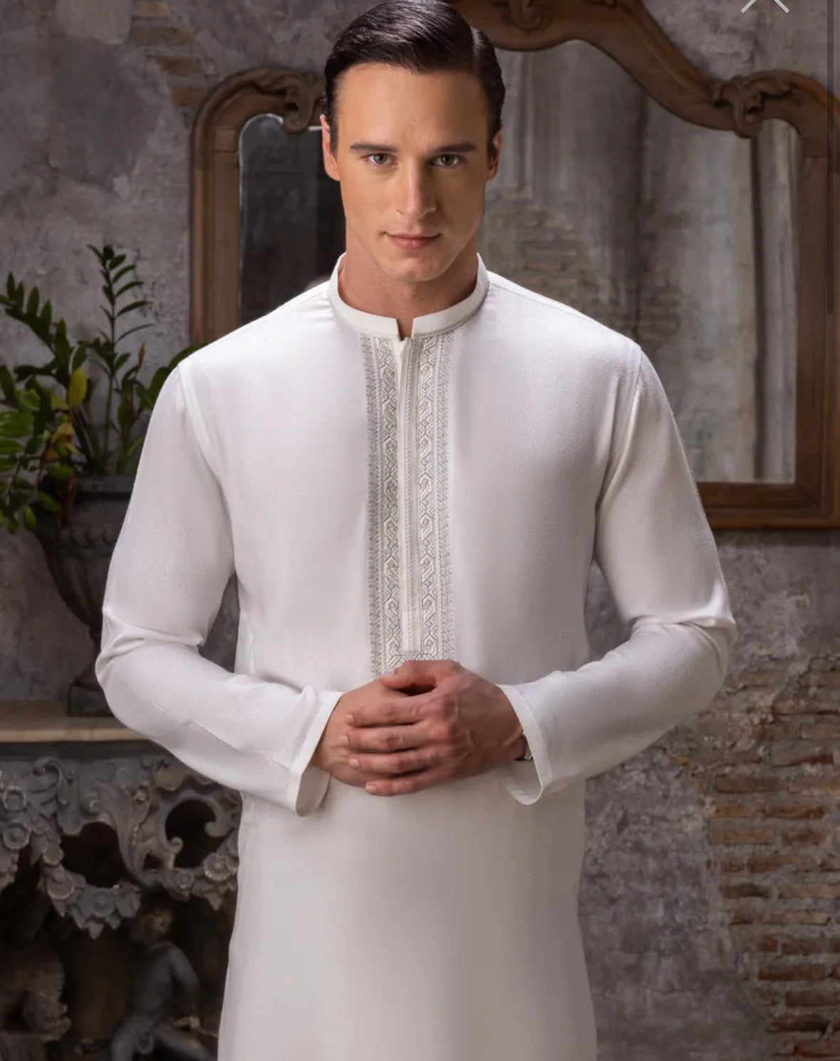 J. Men's Formal Shalwar Kameez Large