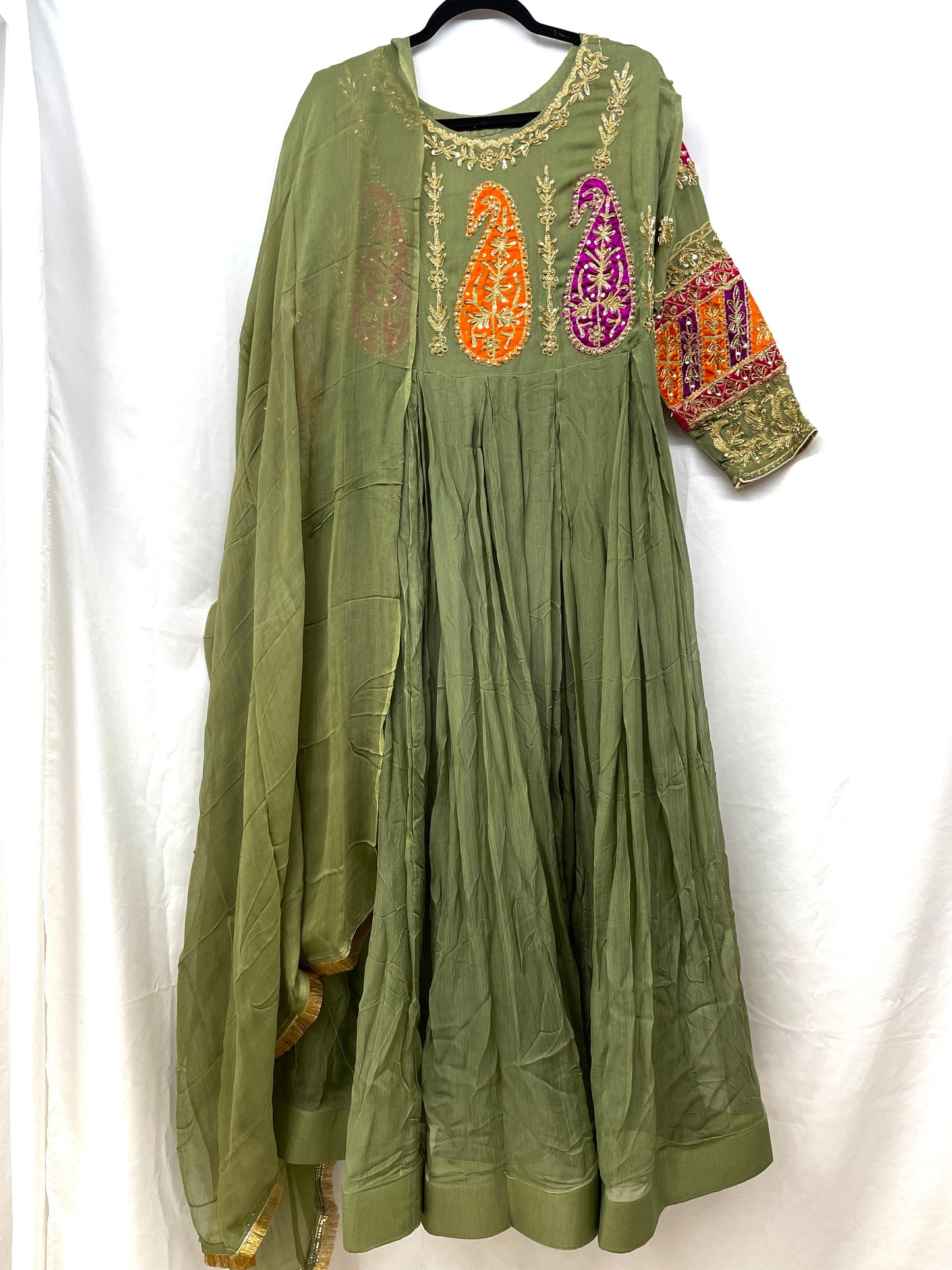 3 Pcs Beautiful Green Maxi