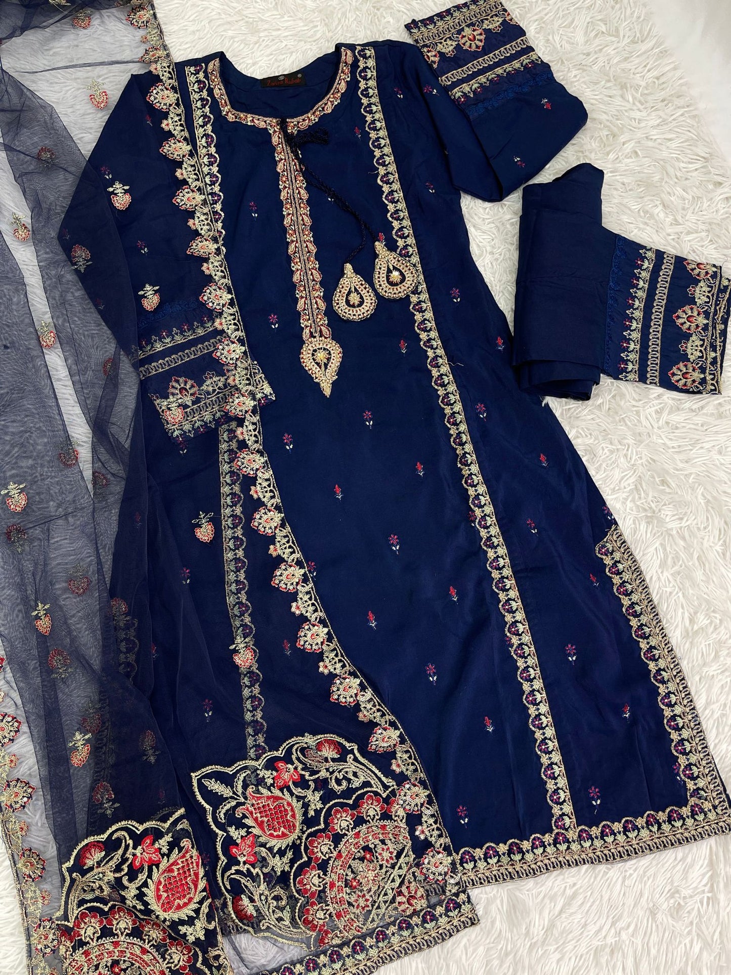 Zahra Rubab Masoori Fancy Outfit S-L
