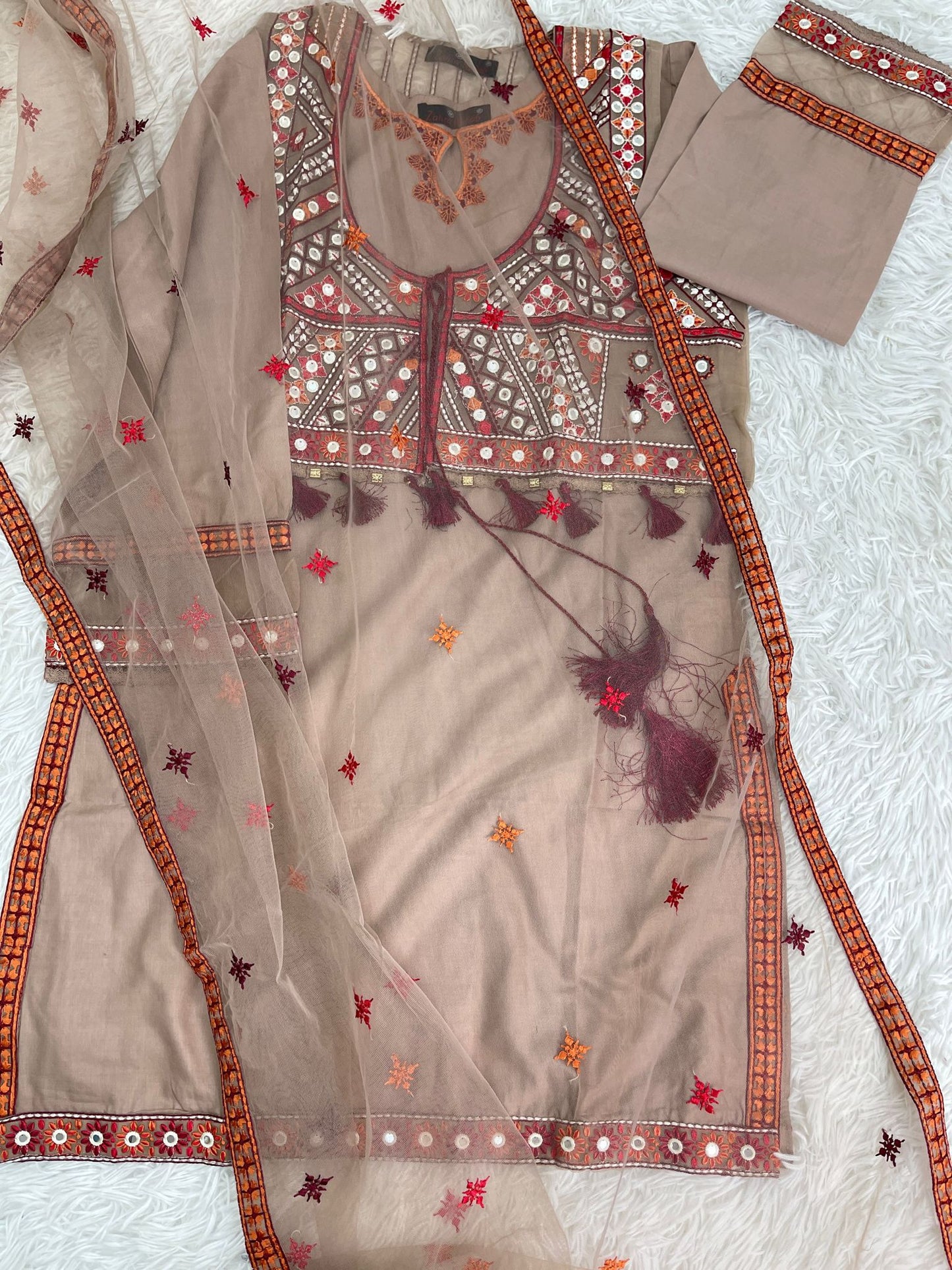 Zahra Rubab Cotton Shalwar 4PC Outfit S-L