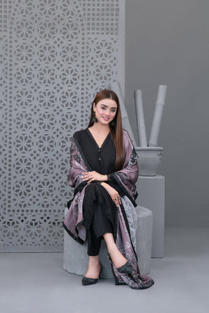 black linen 3 piece Pakistani suit for women Canada