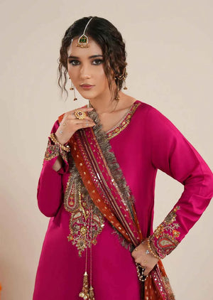 Fuchsia Raw Silk Sharara Suit – Zarqun Pakistani Formal Wear Canada
