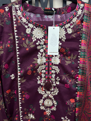 Sadabahar purple dress