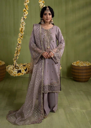 raw silk formal dress lilac