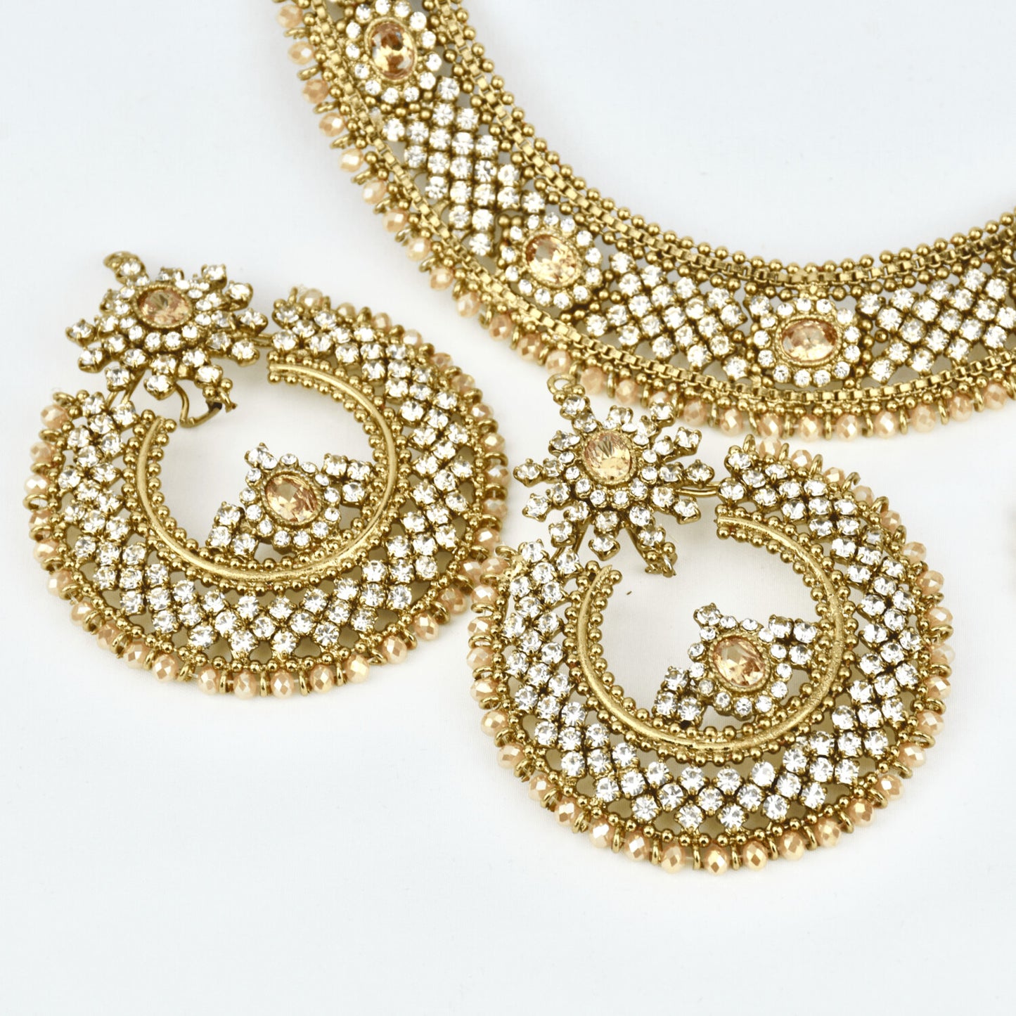 Round Chandbali Kundan Jewelry set (4PC)