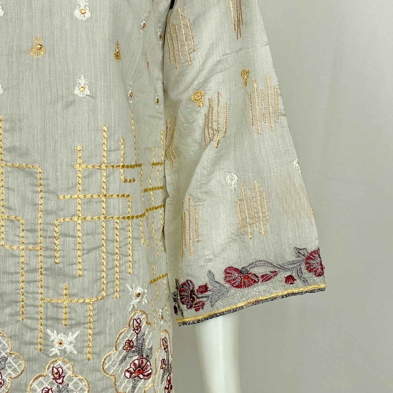 Cotton Embroidered Full Suit